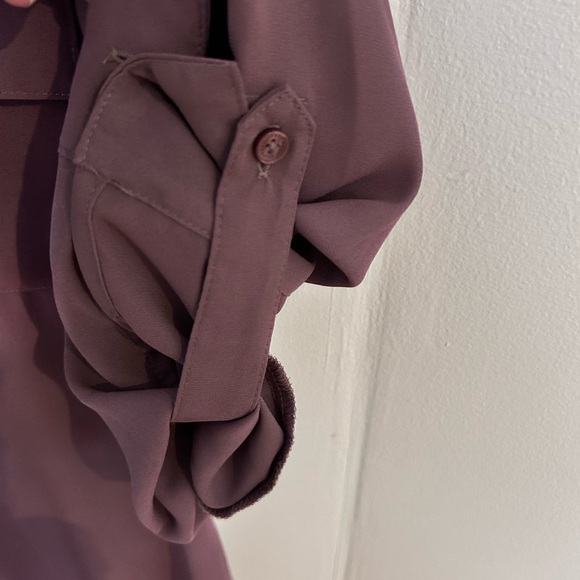 NWOT Express Mauve Button-Down Zip Front Blouse - Picture 5 of 6